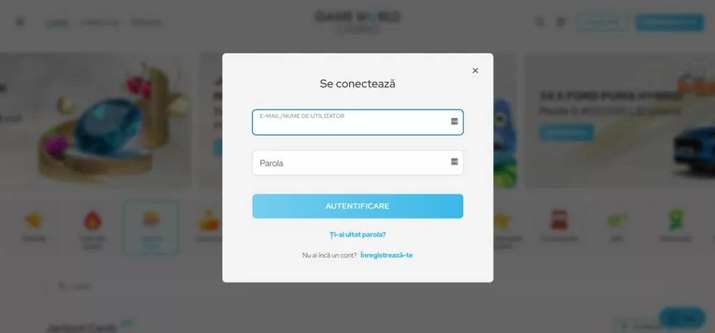 game world login
