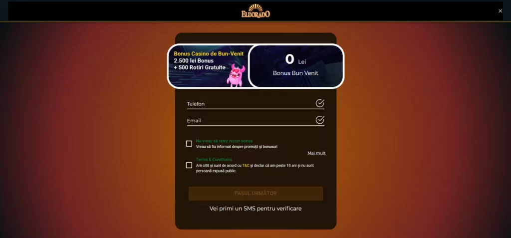 eldorado casino register