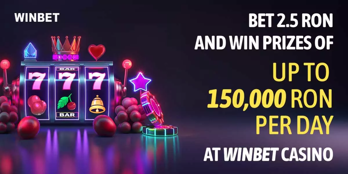 bet 2.5 ron and win prizes of up to 150,000 ron per day at winbet casino