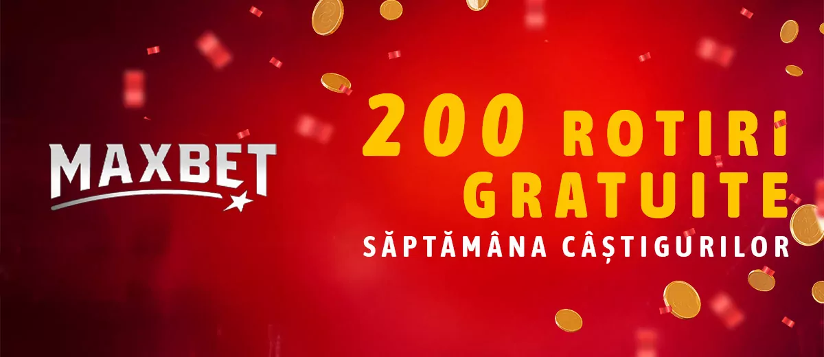 Săptămâna Câștigurilor cu 200 rotiri gratuite până la Paște 2025 la Maxbet casino